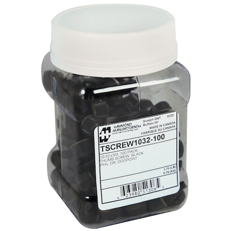 Hammond 10-32 Thumb Screws, 100-Count TSCREW1032-100